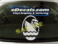  CRT507 Boat Cirlce Marine Cartoon Decal