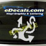 CRT516 Anchor Marine Cartoon Decal