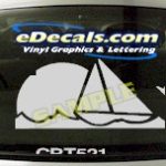 CRT521 Sailboat Sunset Marine Cartoon Decal