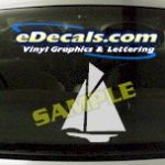 CRT524 Sailboat Marine Cartoon Decal