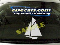  CRT524 Sailboat Marine Cartoon Decal
