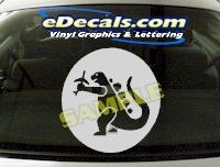  CRT601 Godzilla Dinosaur Cartoon Decal