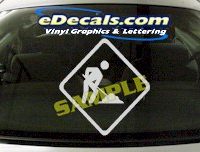  CRT602 Shovel Guy Cartoon Decal