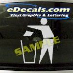 CRT604 Trash Bin Cartoon Decal