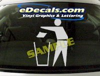  CRT604 Trash Bin Cartoon Decal