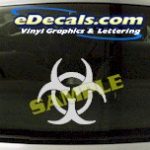 CRT608 Biohazard Symbol Cartoon Decal