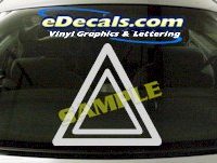  CRT613 Triangle Cartoon Decal