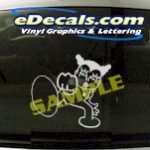 CRT618 Kick Boxer Cartoon Decal