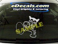  CRT618 Kick Boxer Cartoon Decal
