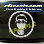 CRT619 Gas Mask Cartoon Decal