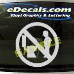 CRT623 No Pissing Cartoon Decal