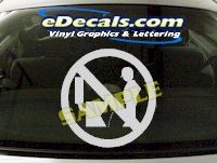  CRT623 No Pissing Cartoon Decal