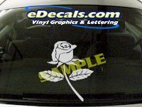  CRT706 Rose Flower Cartoon Decal