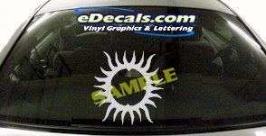 CRT710 Sun Symbol Cartoon Decal