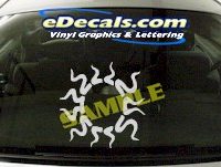  CRT711 Sun Symbol Cartoon Decal