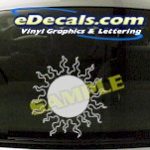 CRT712 Sun Symbol Cartoon Decal