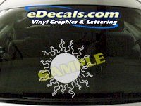  CRT712 Sun Symbol Cartoon Decal