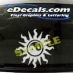 CRT713 Sun Symbol Cartoon Decal