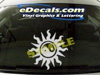  CRT713 Sun Symbol Cartoon Decal