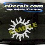 CRT714 Sun Symbol Cartoon Decal