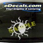 CRT715 Sun Symbol Cartoon Decal