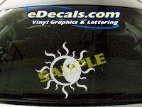  CRT715 Sun Symbol Cartoon Decal