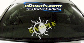 CRT715 Sun Symbol Cartoon Decal