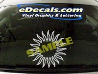  CRT716 Sun Symbol Cartoon Decal