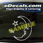 CRT717 Moon Stars Cartoon Decal