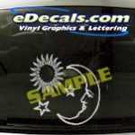 CRT718 Sun Moon Stars Cartoon Decal