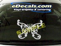  CRT723 Butteryfly Cartoon Decal