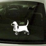 CRT728 Bassett Hound Dog Cartoon Decal