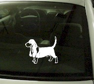  CRT728 Bassett Hound Dog Cartoon Decal