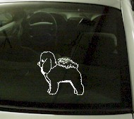  CRT731 Bichon Frise Dog Cartoon Decal