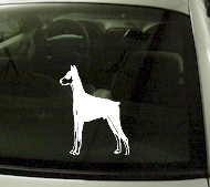 CRT733 Doberman Pinchser Dog Cartoon Decal