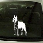 CRT734 Boston Terrier Dog Cartoon Decal