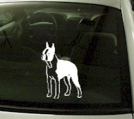  CRT734 Boston Terrier Dog Cartoon Decal
