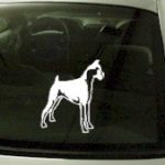 CRT735 Boxer Dog Cartoon Decal