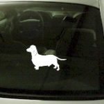 CRT740 Dachsund Dog Cartoon Decal
