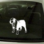 CRT741 English Bulldog Dog Cartoon Decal