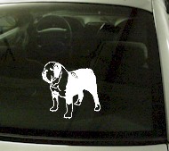  CRT741 English Bulldog Dog Cartoon Decal