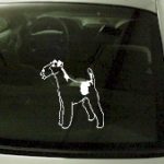 CRT743 Fox Terrier Dog Cartoon Decal