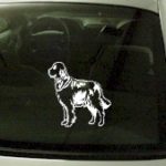 CRT745 Golden Retriever Dog Cartoon Decal