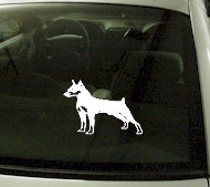  CRT754 Mini Pin Miniature Doberman Pinchser Dog Cartoon Decal