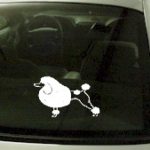 CRT757 Poodle Dog Cartoon Decal