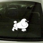 CRT758 Poodle Dog Cartoon Decal