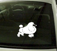  CRT758 Poodle Dog Cartoon Decal