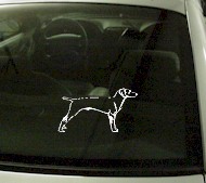  CRT766 Weimaraner Dog Cartoon Decal