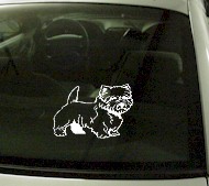  CRT767 West Highland White Terrier Dog Cartoon Decal