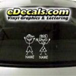 CRT779 sTiCk FiGuRe SoN aNd DaUgHtEr CaRtOoN DeCaL